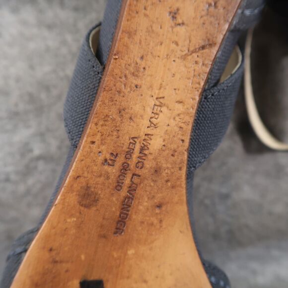 Vera Wang Lavender Shoes Womens 7 Sandal Flats Ankle Strap Fringe Bow Fashion - Picture 12 of 14